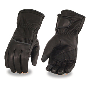 Men's Waterproof Gauntlet Glove w/ Flex Knuckle & Reflective Trim - Touch Screen Fingers