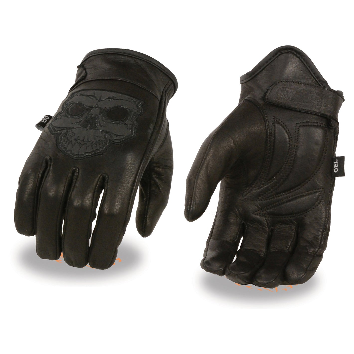 Men's Premium Leather Short Wrist Gel Palm Driving Glove