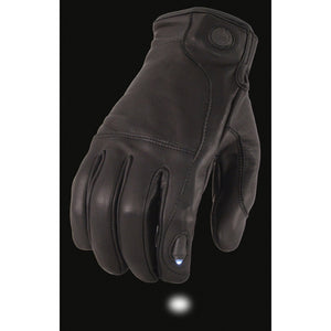 Men's Premium Leather Gloves w/ Led Finger Lights – I-Touch