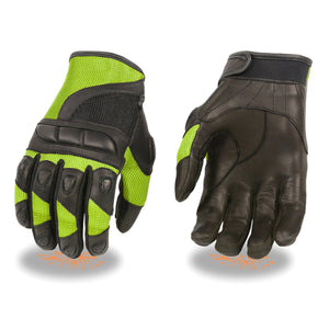 Ladies  Leather/Mesh Combo Racing Gloves w/ Padding