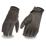 Ladies Leather Glove w/ Gel Pam & Rivet Detailing