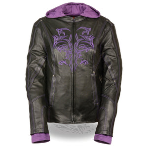 Ladies 3/4 Jacket w/ Reflective Tribal Detail