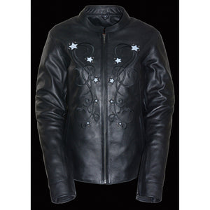 Women's Reflective Star Jacket w/ Rivet Detailing