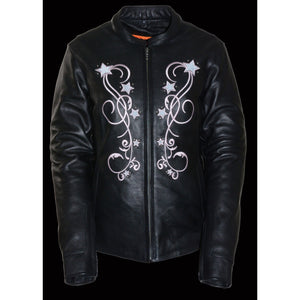 Women's Reflective Star Jacket w/ Rivet Detailing