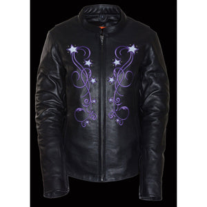 Women's Reflective Star Jacket w/ Rivet Detailing