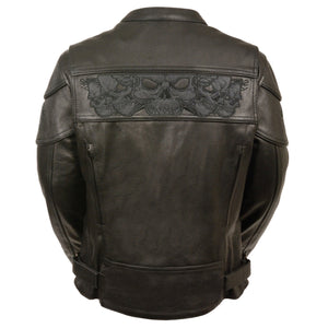 Women's Crossover Scooter Jacket w/ Reflective Skulls