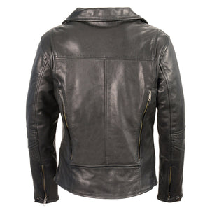 Women's Lightweight Long Length Beltless Vented Biker Jacket