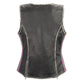 Women's Rub-off Black & Silver Zipper Front Vest