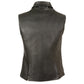 Ladies Extra Long Zipper Front Vest w/ Collar