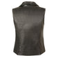 Ladies Long Zipper Front Vest w/ M/C Lapel Collar