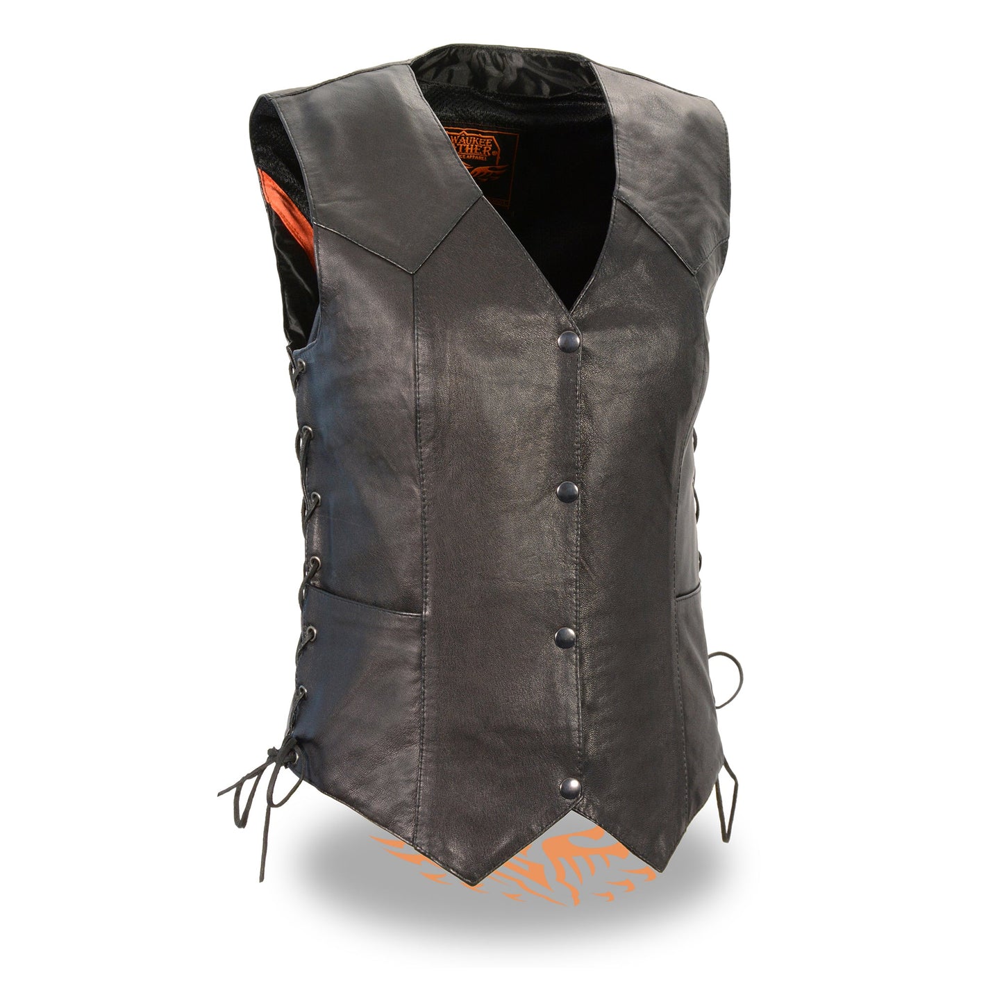 Ladies Lightweight Side Lace Four Snap Vest