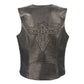 Ladies Snap Front Vest w/ Phoenix Studding & Embroidery