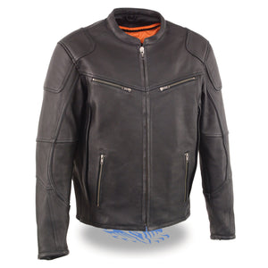 Men's Vented Scooter Jacket w/ Cool Tec® Leather &Side Stretch