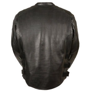 Men's Assault Style Racer Jacket w/ Triple Side Straps