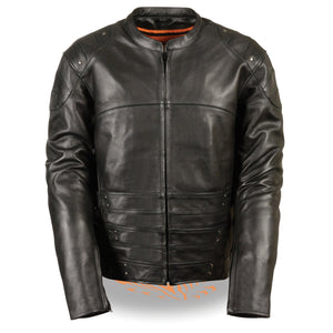 Men's Assault Style Racer Jacket w/ Triple Side Straps