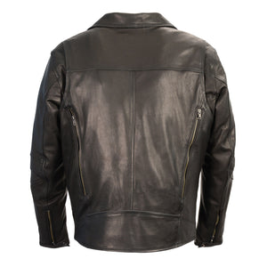 Men's Lightweight Triple Stitch Extra Long Beltless Biker Jacket