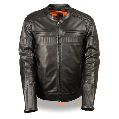 Men's Quilted Pattern Triple Vent Scooter Jacket
