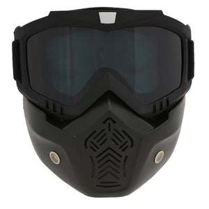 Motorcycle Googles w/ Detachable Mask and Dust Muffle