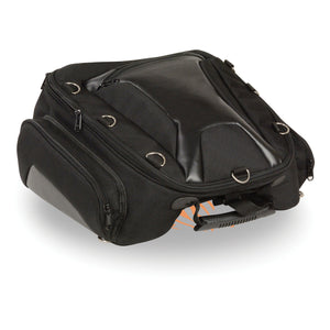 Textile Back Rack Sissy Bar Bag w/ Four Outer Pockets (14X16X16)