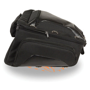 Textile Back Rack Sissy Bar Bag w/ Four Outer Pockets (14X16X16)
