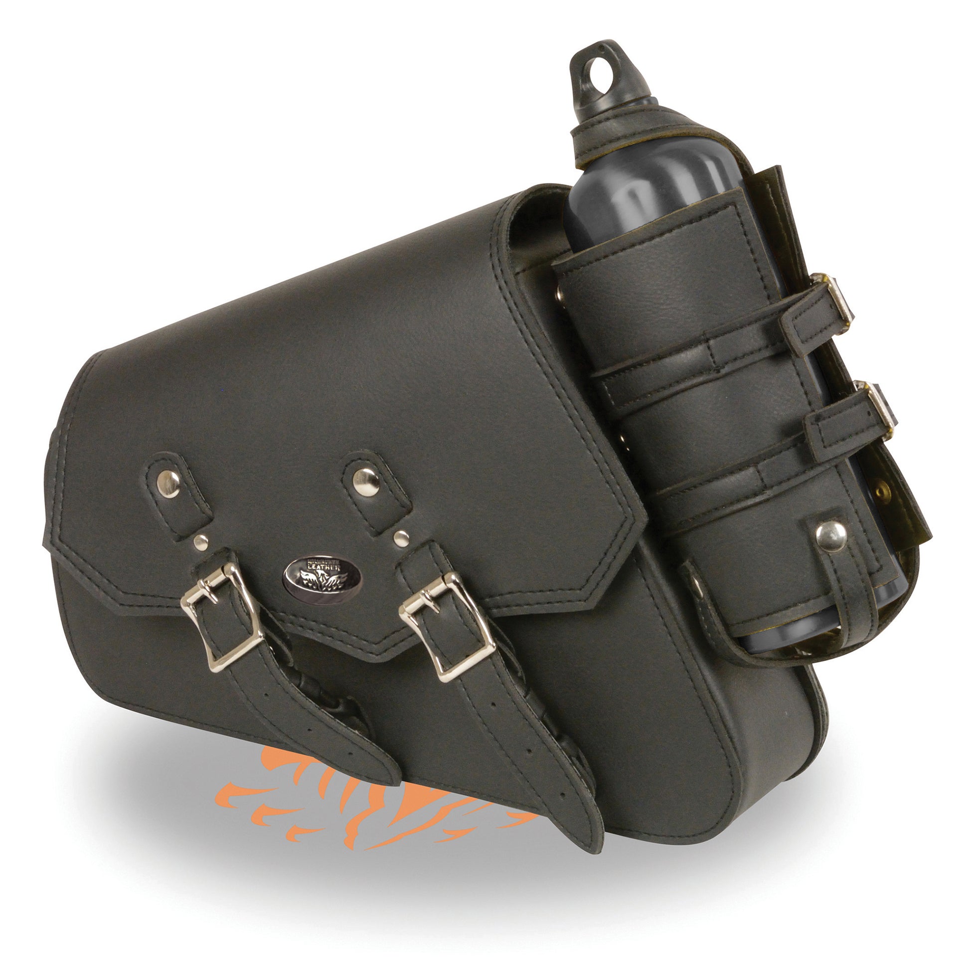 Left Side PVC Swing Arm Bag w/ Bottle Holder, Interior Gun & Ammo Holster (13X7X3) 
