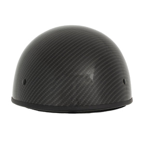 MPH DOT Half Helmet w/ Carbon Fiber Look Shiny Black