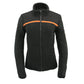 Women Micro Fleece Zipper Front Jacket w/ Orange Stripe
