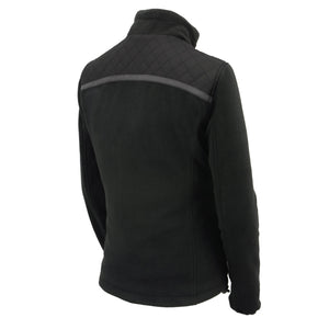Women Micro Fleece Zipper Front Jacket w/ Reflective Stripes