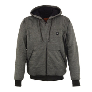 Men's Zipper Front Heated Hoodie w/ Front & Back Heating Elements