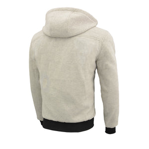 Mens Zipper Front Heated Hoodie w/ Front & Back Heating Elements