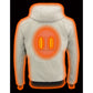 Mens Zipper Front Heated Hoodie w/ Front & Back Heating Elements