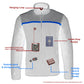 Mens Micro Fleece Zipper Front Jacket w/ Orange Stripe