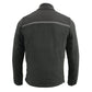 Men Micro Fleece Zipper Front Jacket w/ Reflective Stripes