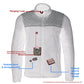 Men Micro Fleece Zipper Front Jacket w/ Reflective Stripes