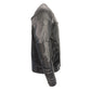 Men's Leather & Mesh Racer Jacket w/ Removable Rain Jacket Liner