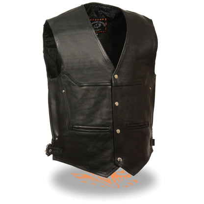 Men's Deep Pocket Vest w/ Side Buckle