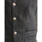 Men's Premium Side Lace Leather Vest w/ Buffalo Snaps