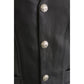 Men's Premium Side Lace Leather Vest w/ Buffalo Snaps
