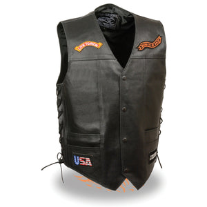 Men's Side Lace Live to Ride" Pre-Patched Vest ELM3930