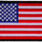 American Flag Patch with Black Borders - 3x2 inch. Embroidered Iron on Patch - SKU#2046B