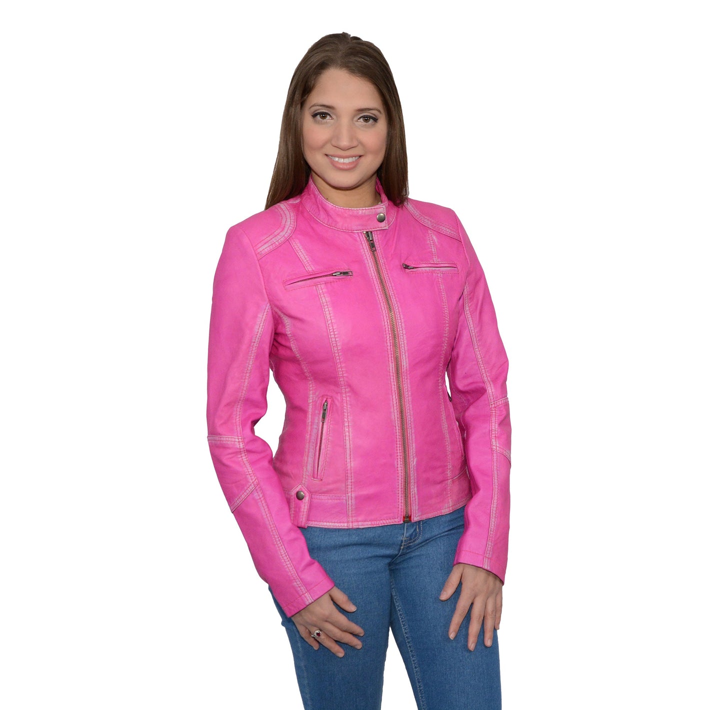 Women's Sheepskin Scuba Style Moto Jacket