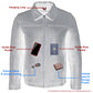 Mens New Zealand Lambskin Zipper Front Jacket w/ Shirt Collar