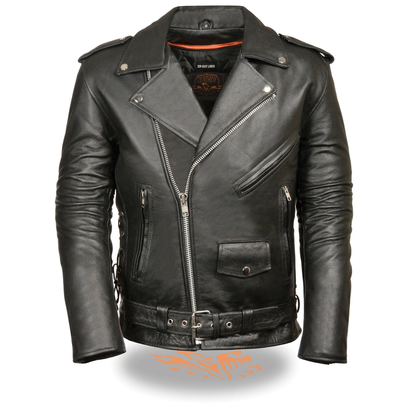 Men's Classic Side Lace Police Style M/C Jacket