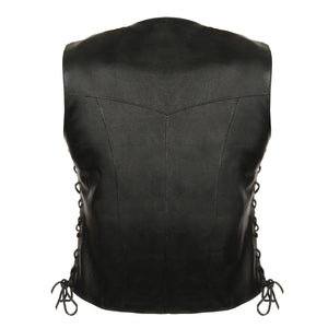 Ladies Classic Side Lace Four Snap Vest