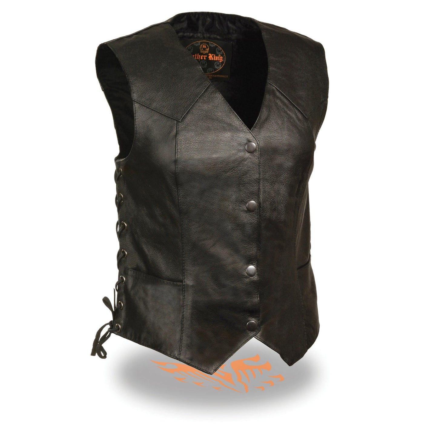 Ladies Classic Side Lace Four Snap Vest