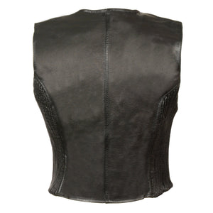 Ladies Zipper Front Side Stretch Vest