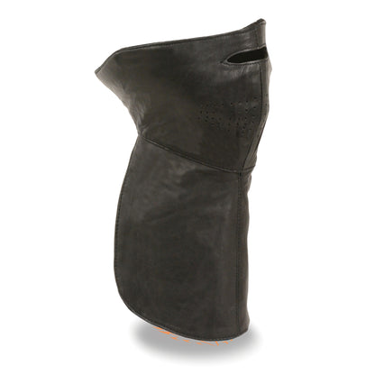 Unisex Premium Leather Face & Neck Warmer w/ Adjustable Straps
