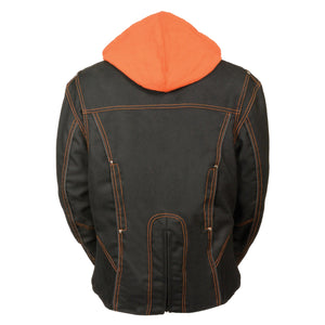 Ladies 3/4 Textile Jacket w/ Reflective Tribal Detail