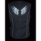 Ladies Textile Snap Front Vest w/ Wing  Embroidery