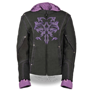 Ladies 3/4 Jacket w/ Reflective Tribal Detail